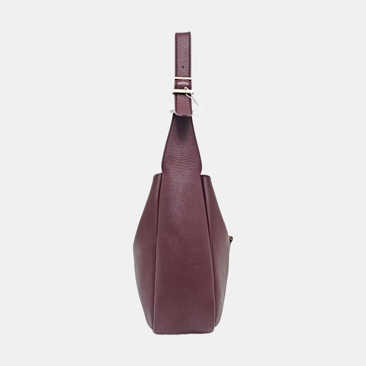 Yves Saint Laurent YSL Le 5 à 7 Hobo Piccola Borsa a Tracolla in Pelle di Vitello Borgogna In condizioni ottime in vendita a AUBERVILLIERS, FR