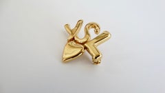 Yves Saint Laurent "YSL" Logo-Anstecknadel 80er Jahre