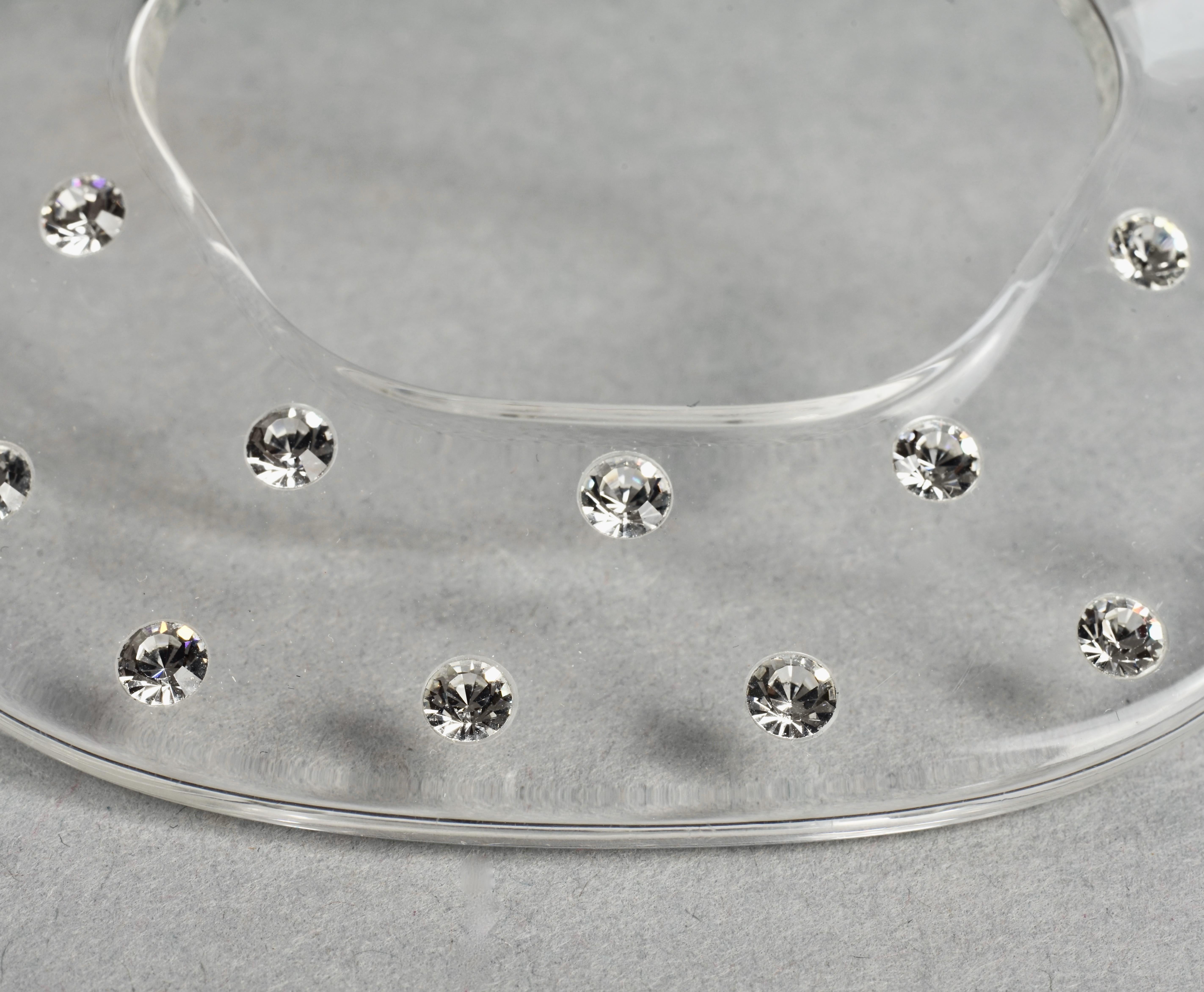 YVES SAINT LAURENT Ysl Lucite Crystal Rigid Choker Necklace Tom Ford Fall 2003 For Sale 4