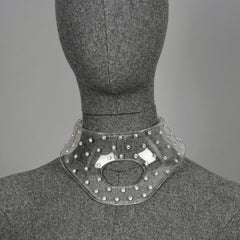 YVES SAINT LAURENT Ysl Lucite Crystal Rigid Choker Necklace Tom Ford Fall 2003