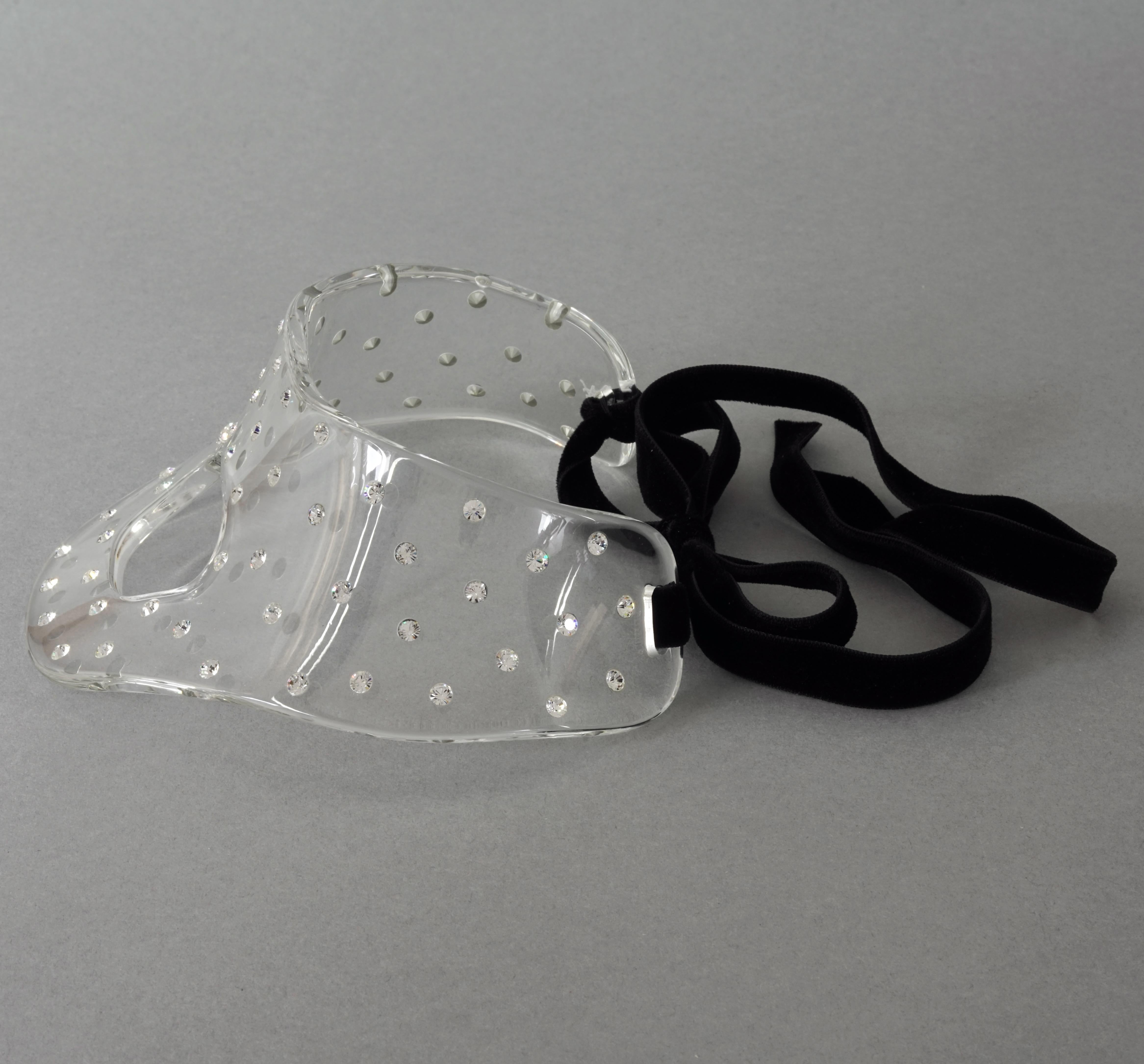 YVES SAINT LAURENT Ysl Lucite Crystal Rigid Choker Necklace Tom Ford Fall 2003 In Excellent Condition For Sale In Kingersheim, Alsace