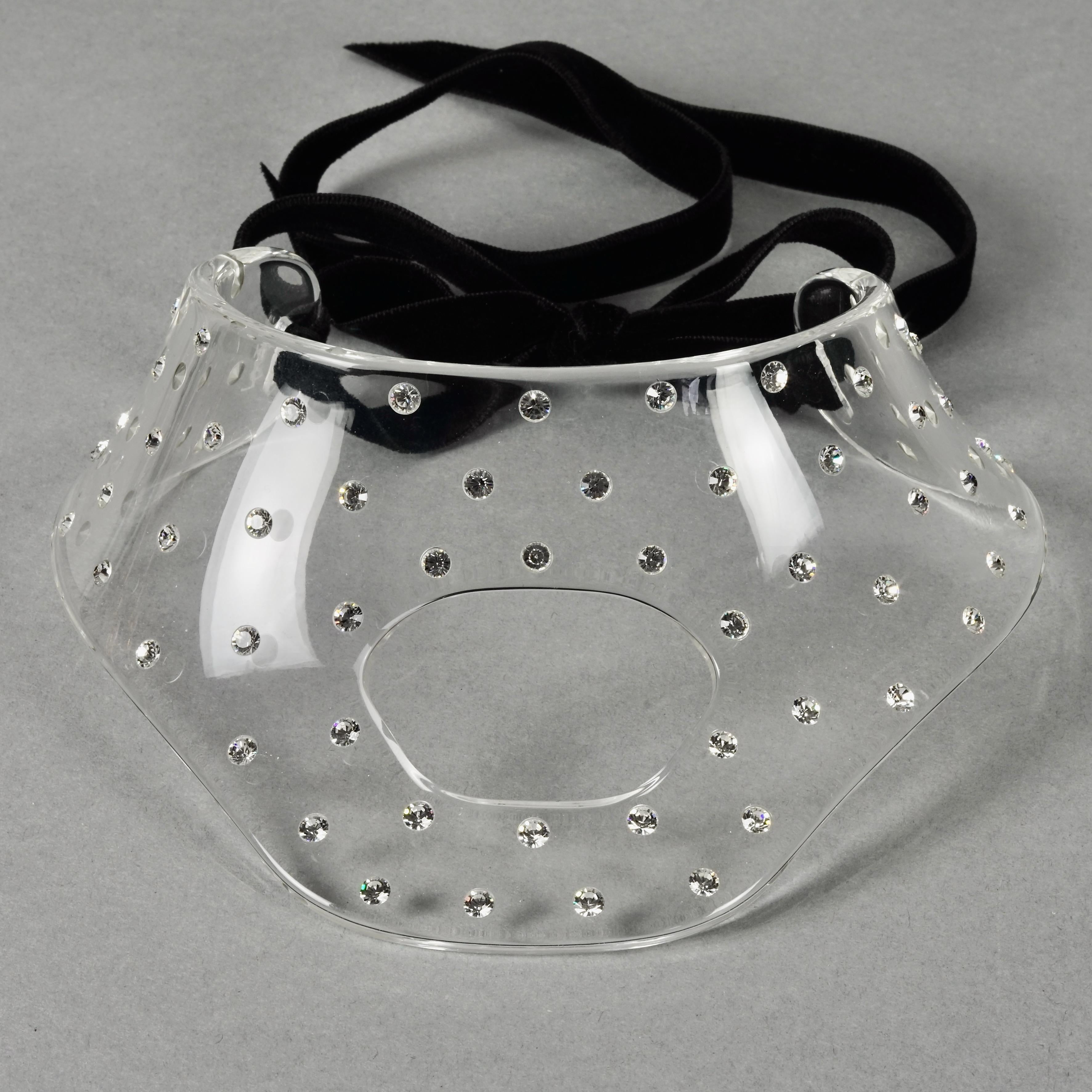 YVES SAINT LAURENT Ysl Lucite Crystal Rigid Choker Necklace Tom Ford Fall 2003 For Sale 2
