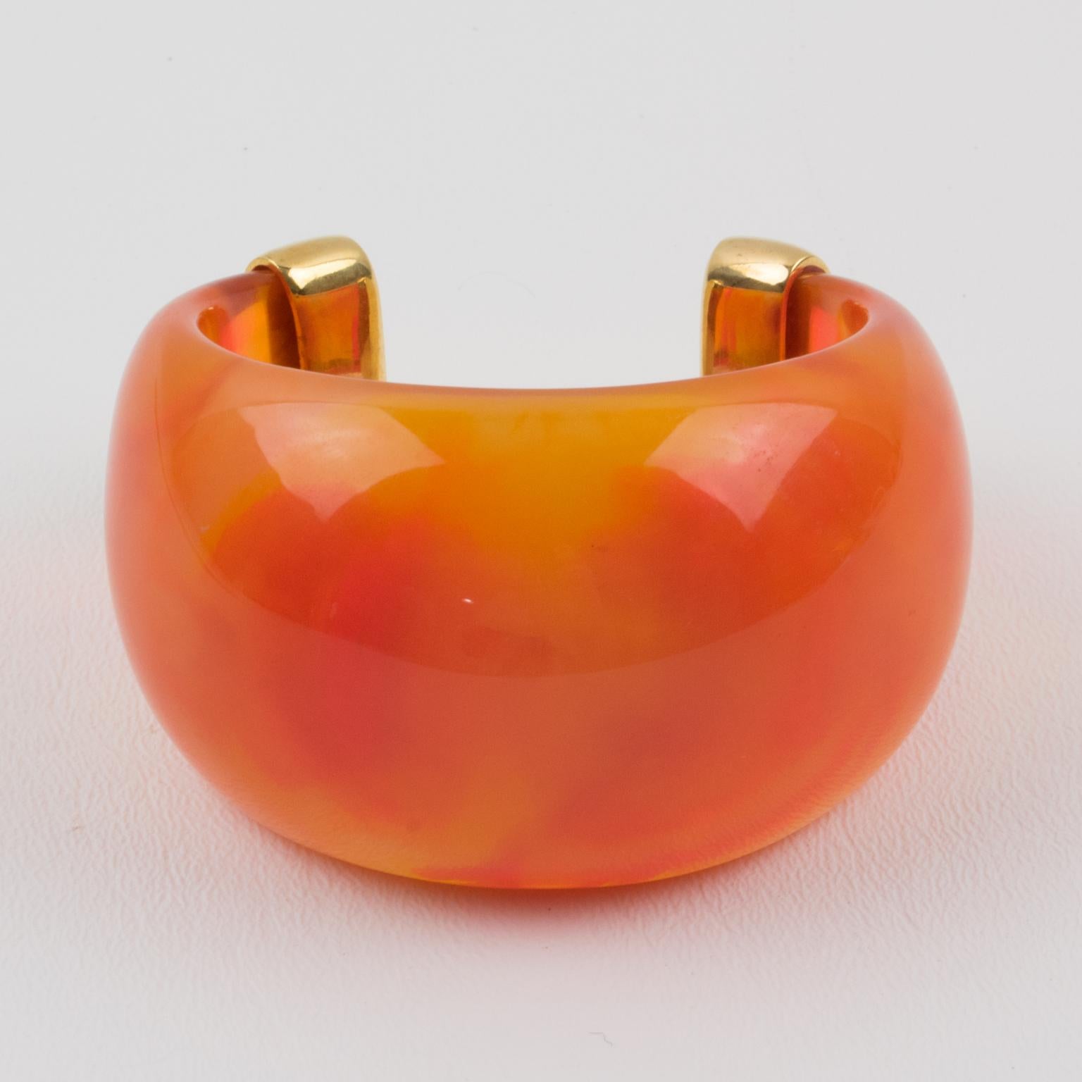 orange cuff bracelet