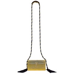 Yves Saint Laurent YSL "Opium" Gold Metal Tassel Minaudière Box Bag 1980s