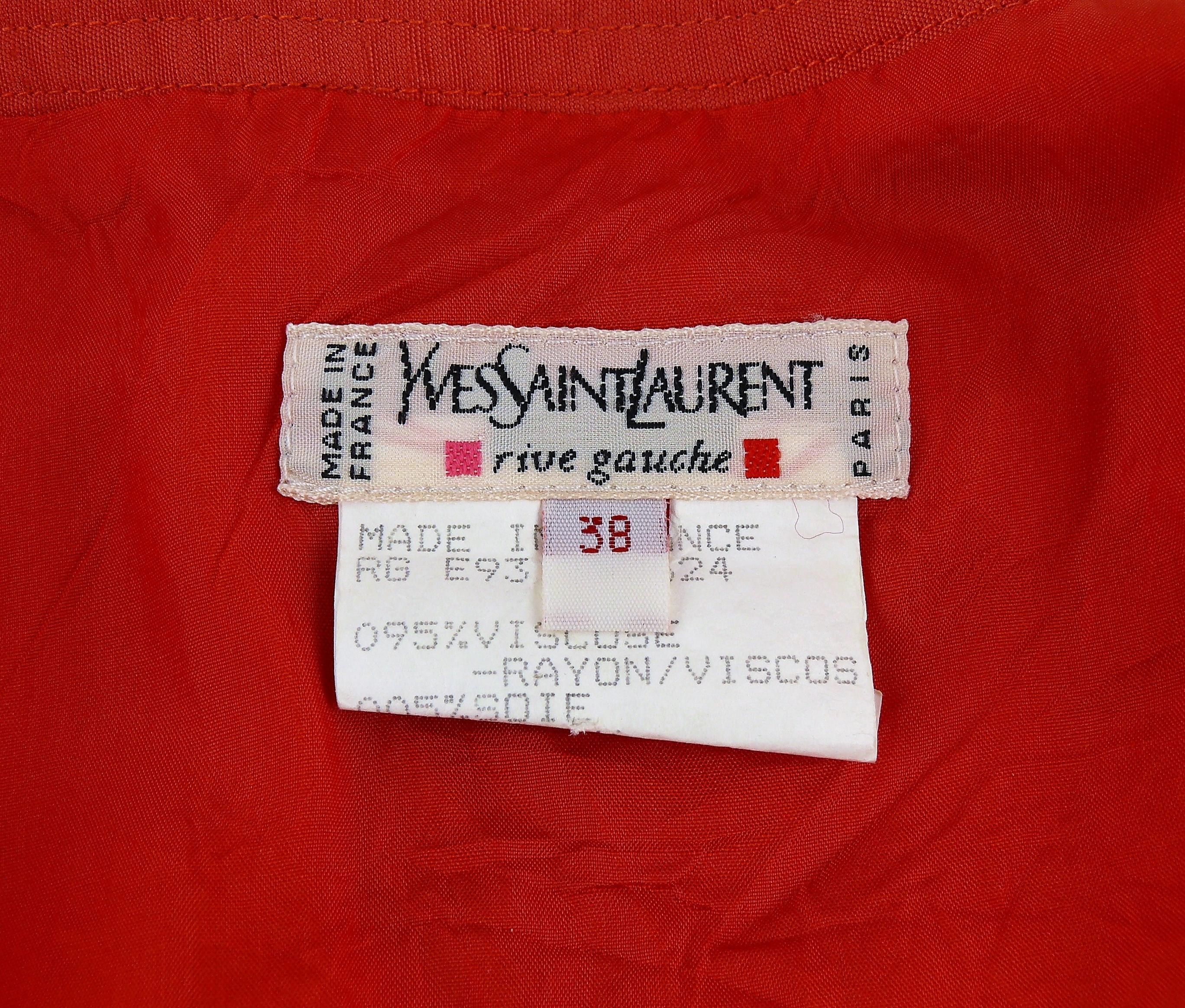 Yves Saint Laurent YSL Oriental Inspired Jacket and Skirt Ensemble For Sale 8