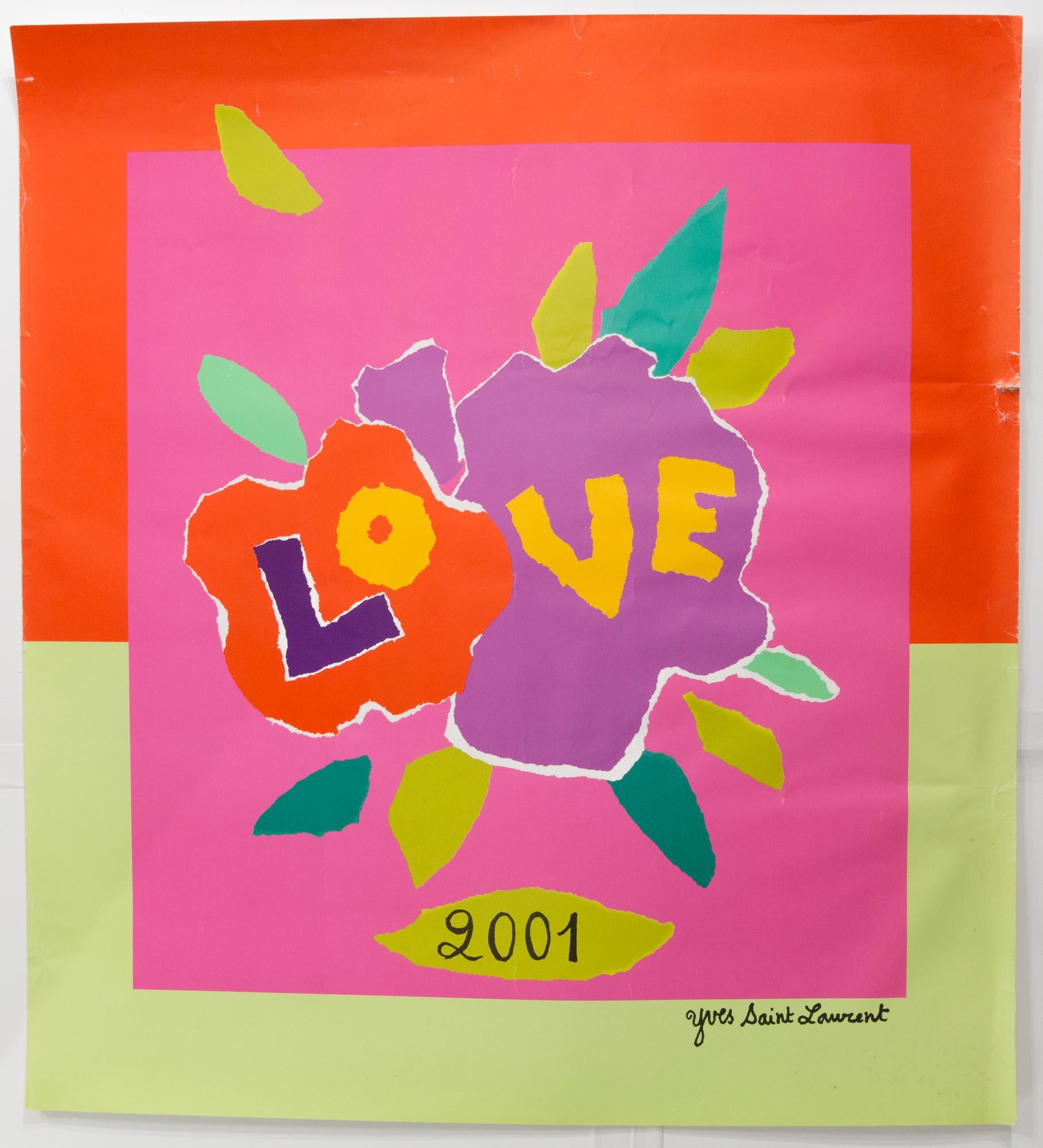 Affiche Yves Saint Laurent YSL Original Love 2001 en vente 2