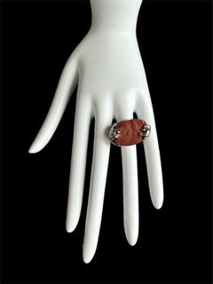 YVES SAINT LAURENT YSL Oversized Cocktail Statement Ring