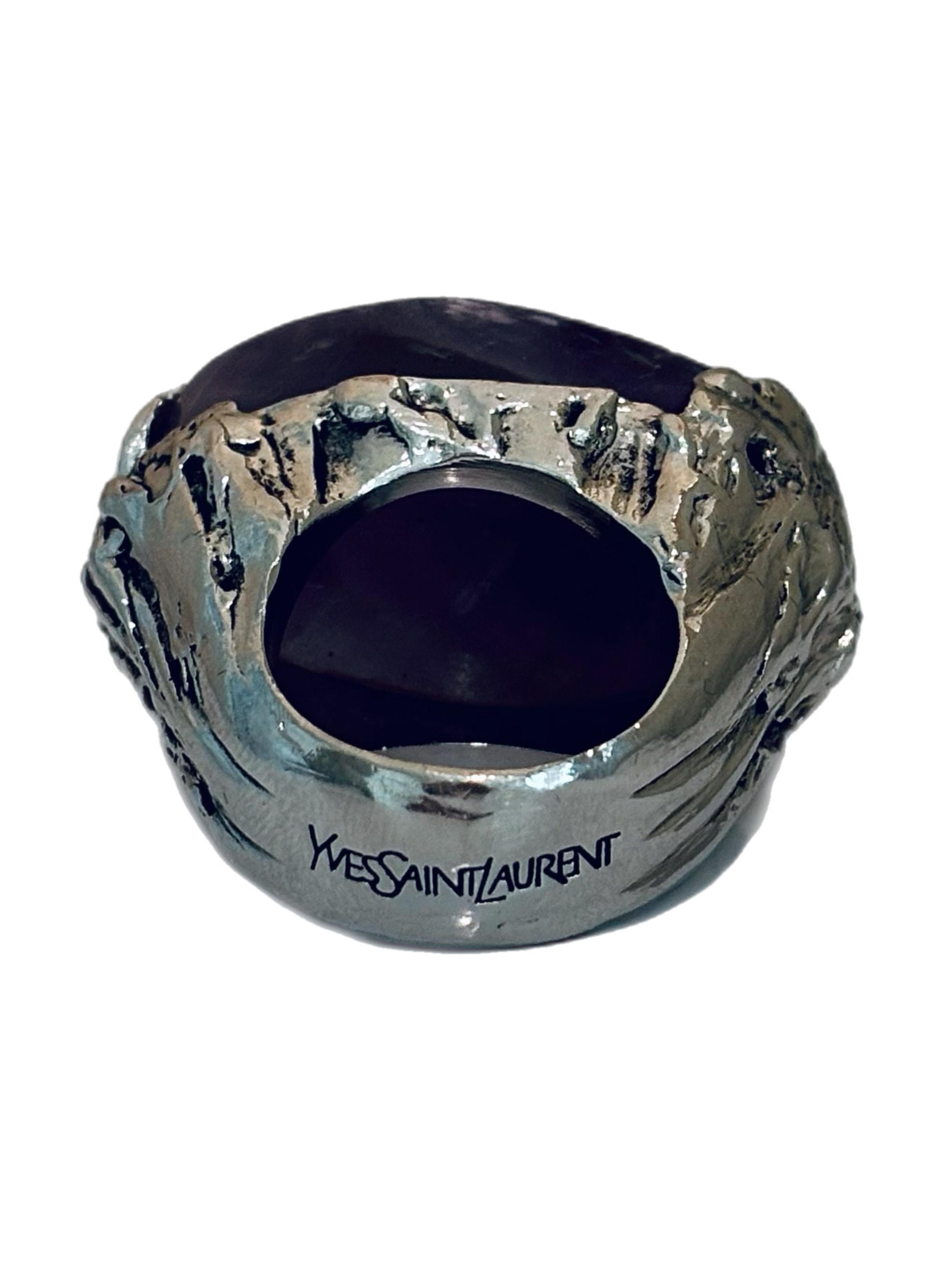 YVES SAINT LAURENT YSL Übergroßer Cocktail-Statement-Ring im Angebot 1