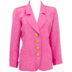 Vintage Yves Saint Laurent YSL Pink Blazer, 1980s