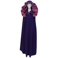 Yves Saint Laurent YSL  Purple Cape Coat  Vintage