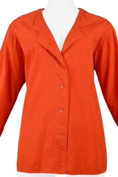 Yves Saint Laurent YSL Red Cotton Sailor Top