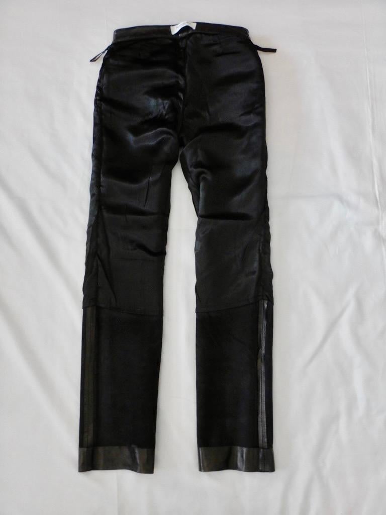 Yves Saint Laurent YSL Rive Gauche Black Leather Pants 8