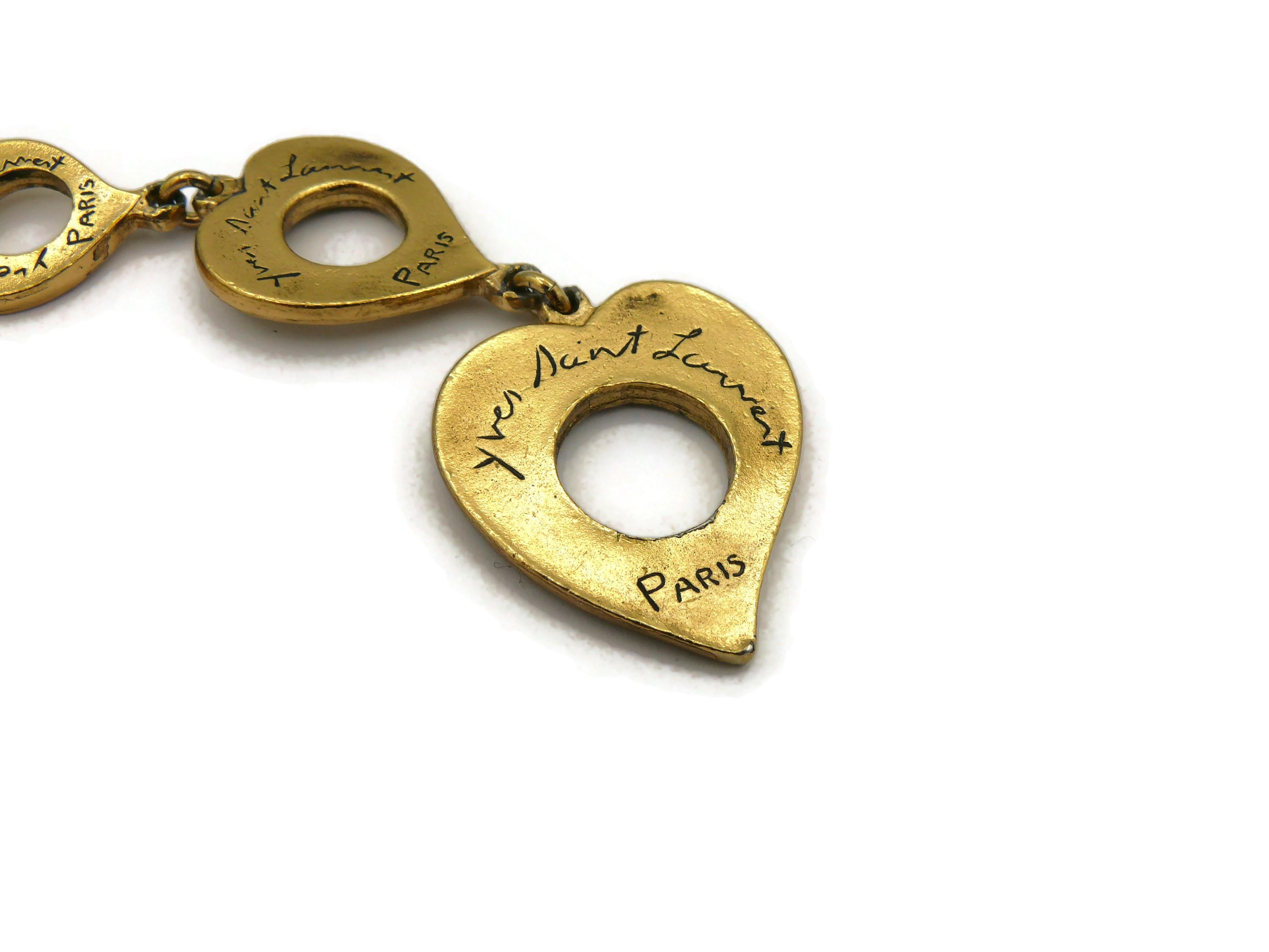 YVES SAINT LAURENT YSL Rive Gauche Vintage Gold Tone Braided Necklace For Sale 7