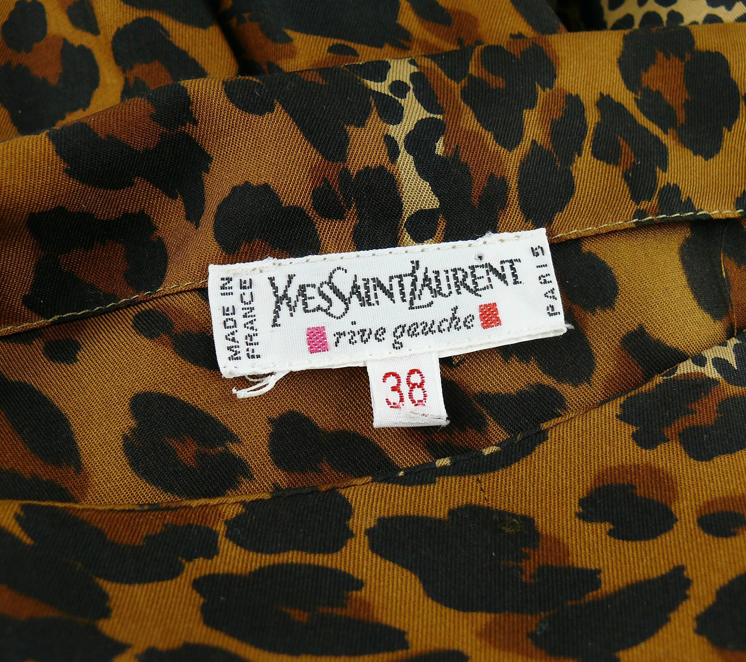 Yves Saint Laurent YSL Rive Gauche Vintage Leopard Print Dress 3