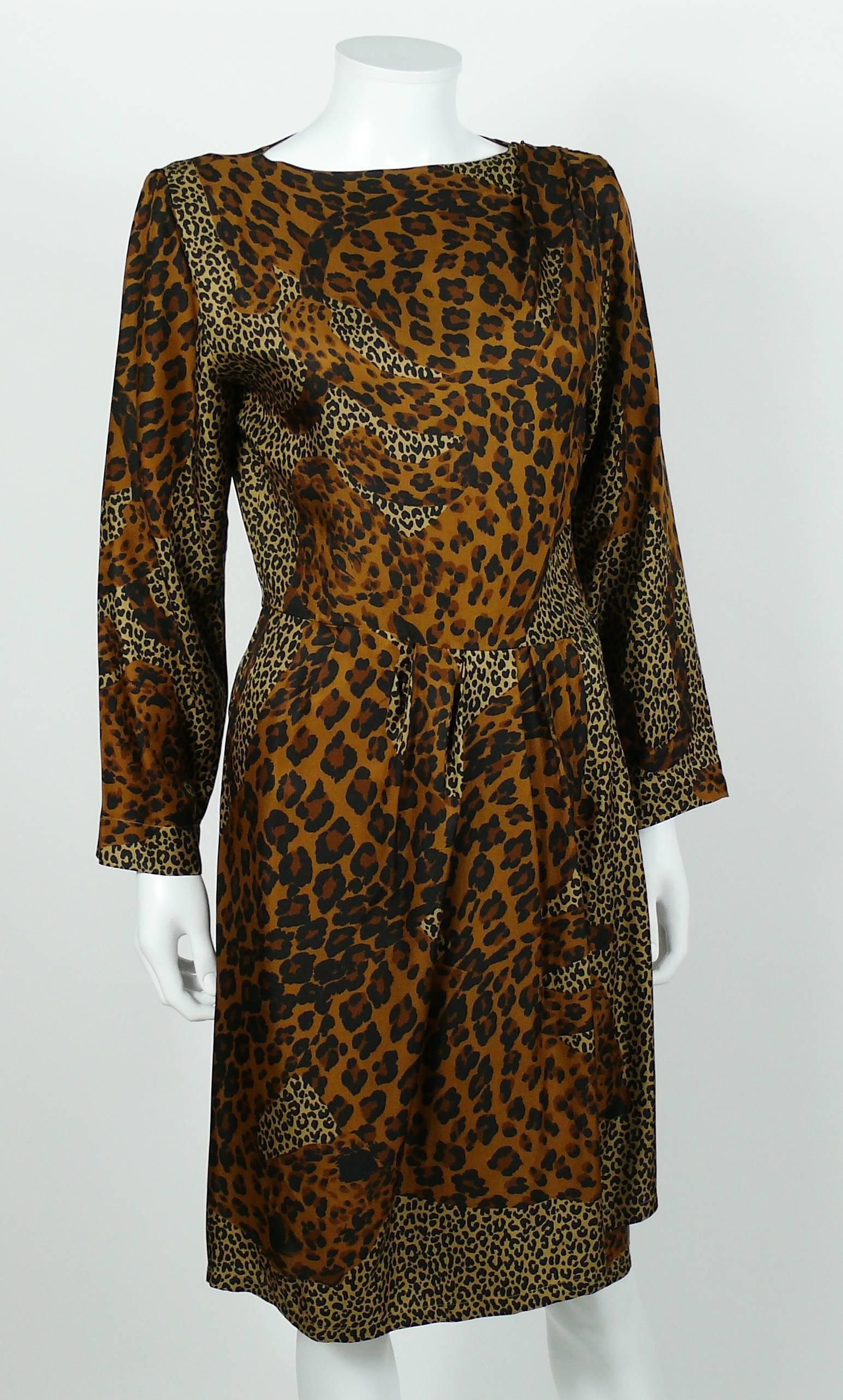 ysl leopard dress