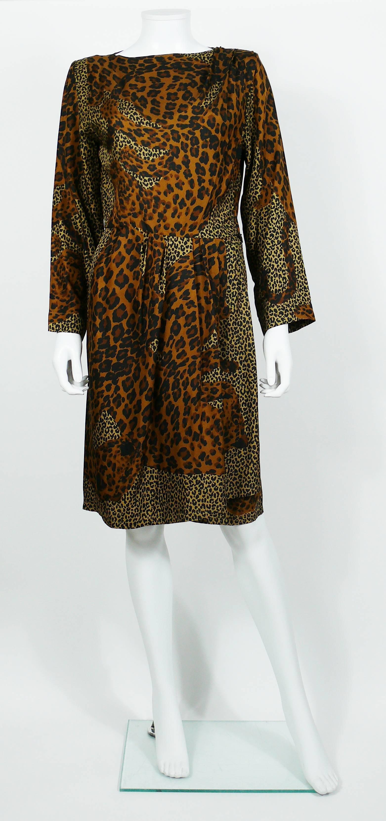 saint laurent leopard dress