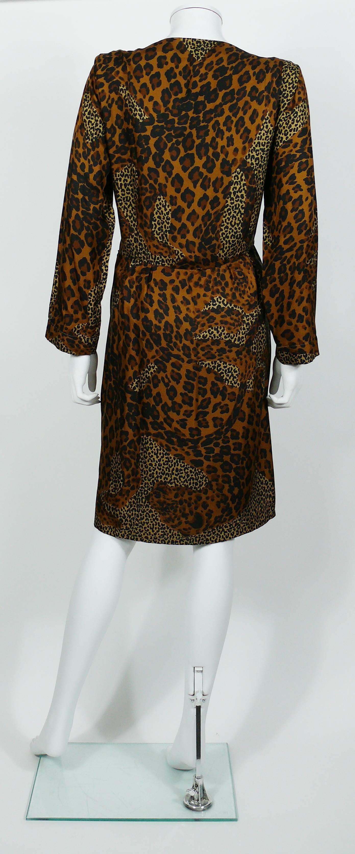 Yves Saint Laurent YSL Rive Gauche Vintage Leopard Print Dress 1