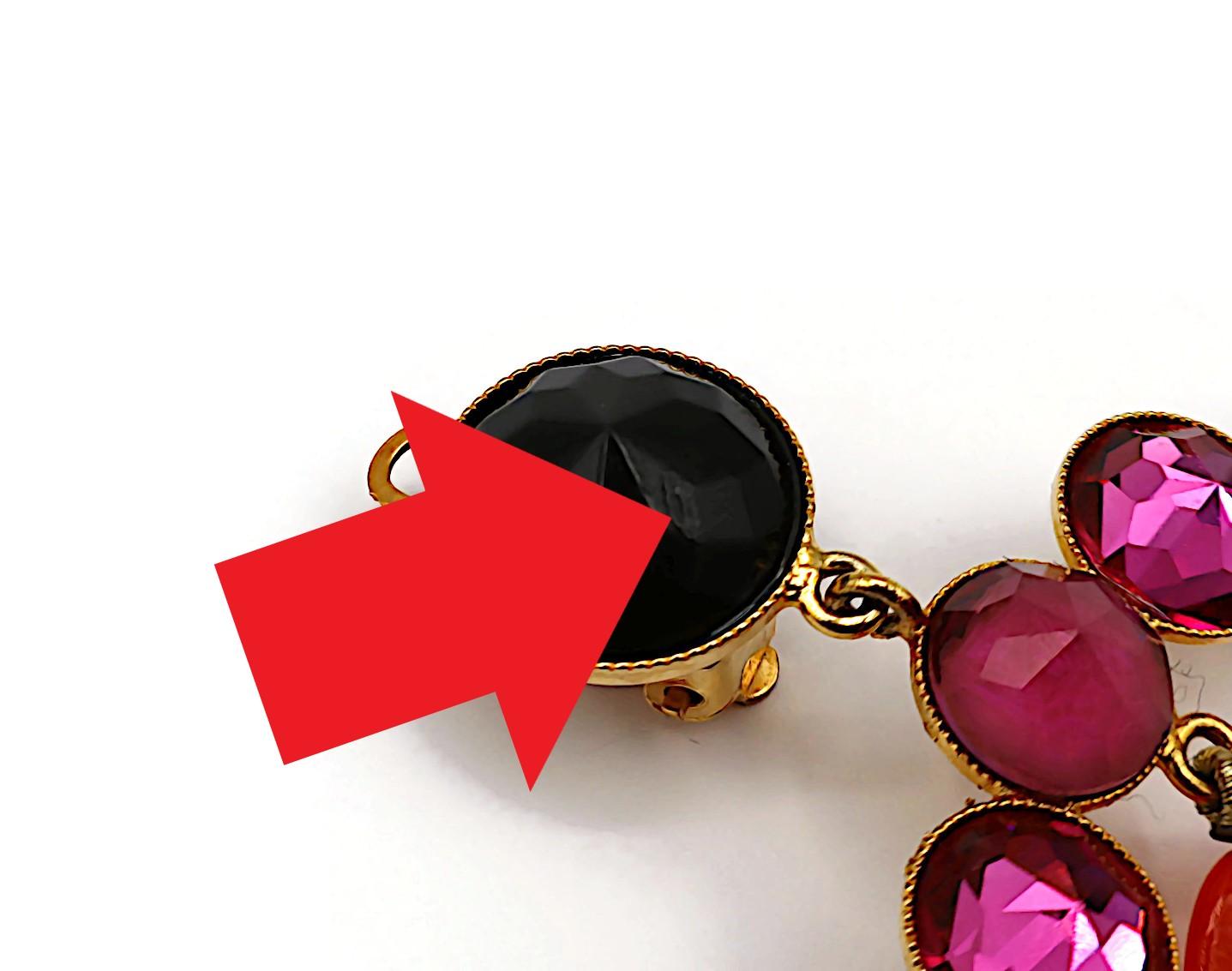 YVES SAINT LAURENT YSL Rive Gauche Vintage Massive Jewelled Dangling Earrings For Sale 12
