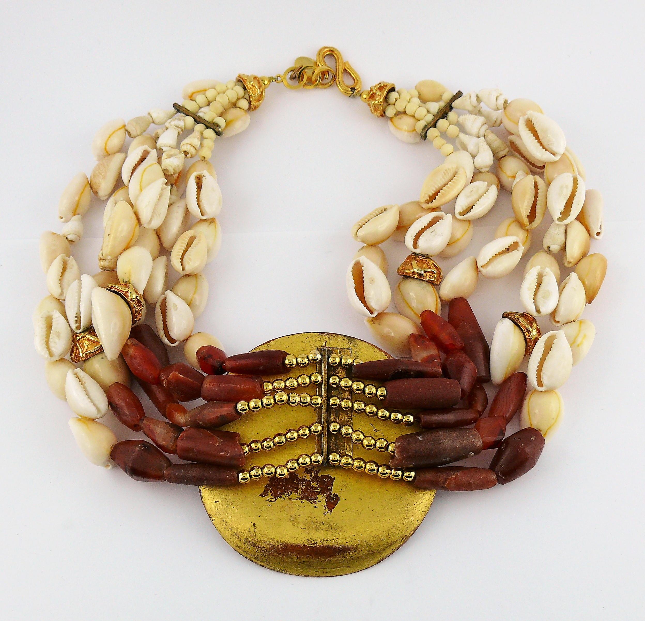 Yves Saint Laurent Rive Gauche Vintage - Collana a più fili con vita marina in vendita 5