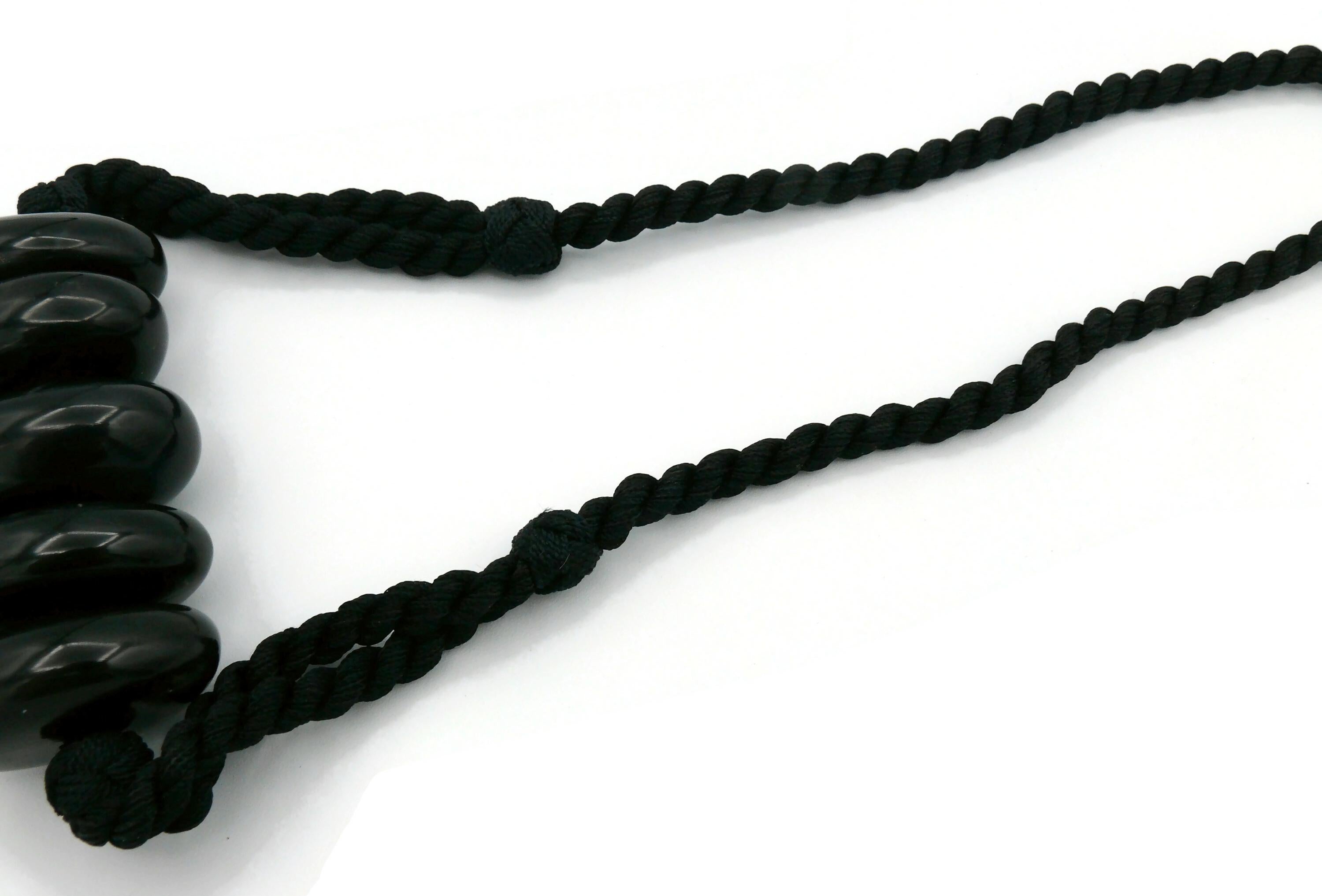 YVES SAINT LAURENT YSL Rope Tassel Necklace For Sale 4