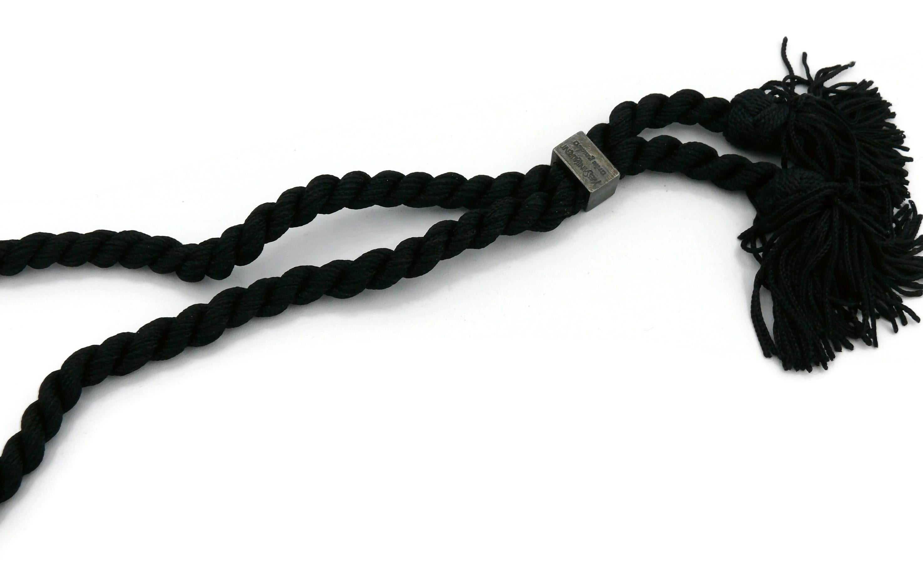 YVES SAINT LAURENT YSL Rope Tassel Necklace For Sale 6