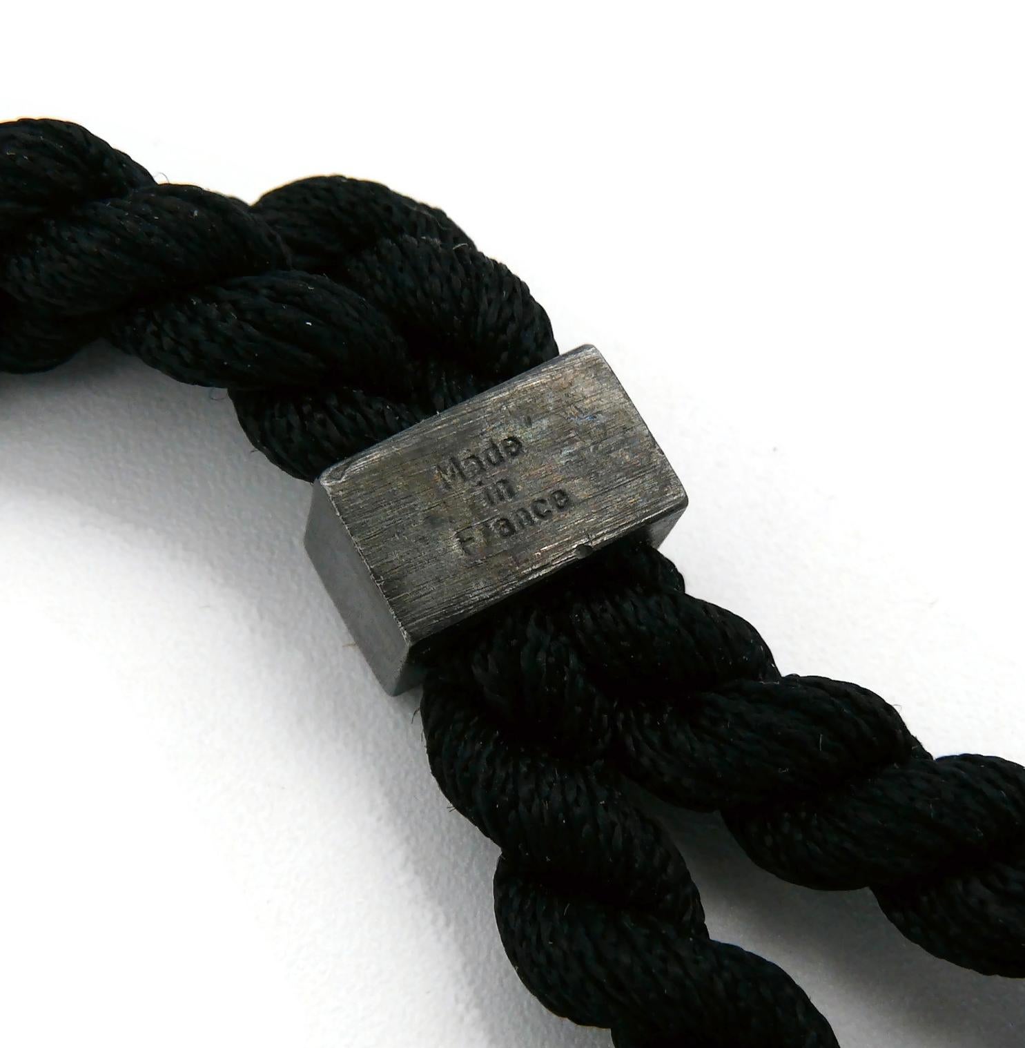 YVES SAINT LAURENT YSL Collana con nappe a corda in vendita 11