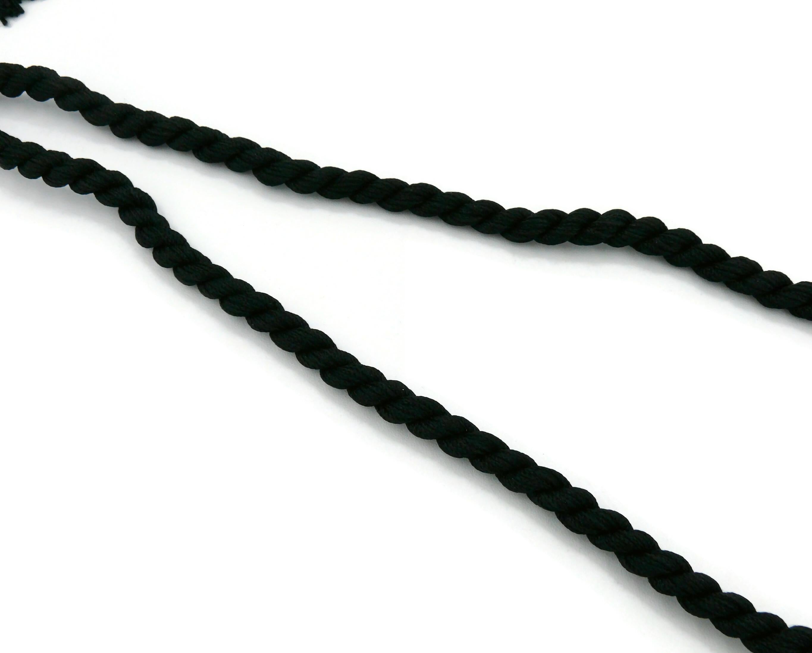 YVES SAINT LAURENT YSL Rope Tassel Necklace In Good Condition For Sale In Nice, FR