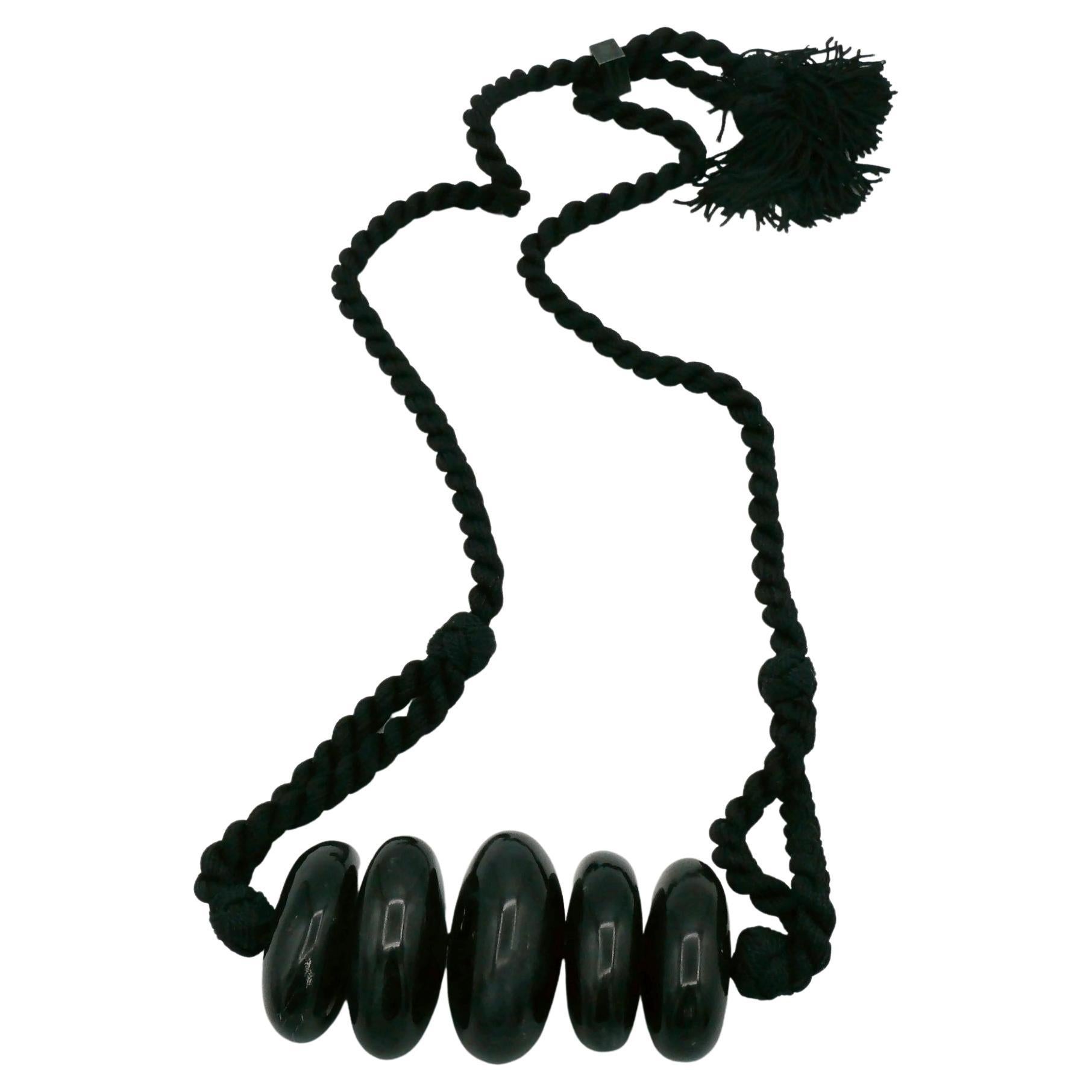 YVES SAINT LAURENT YSL Rope Tassel Necklace For Sale