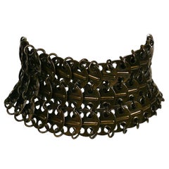 Yves Saint Laurent YSL Runway Chainmail Choker Necklace