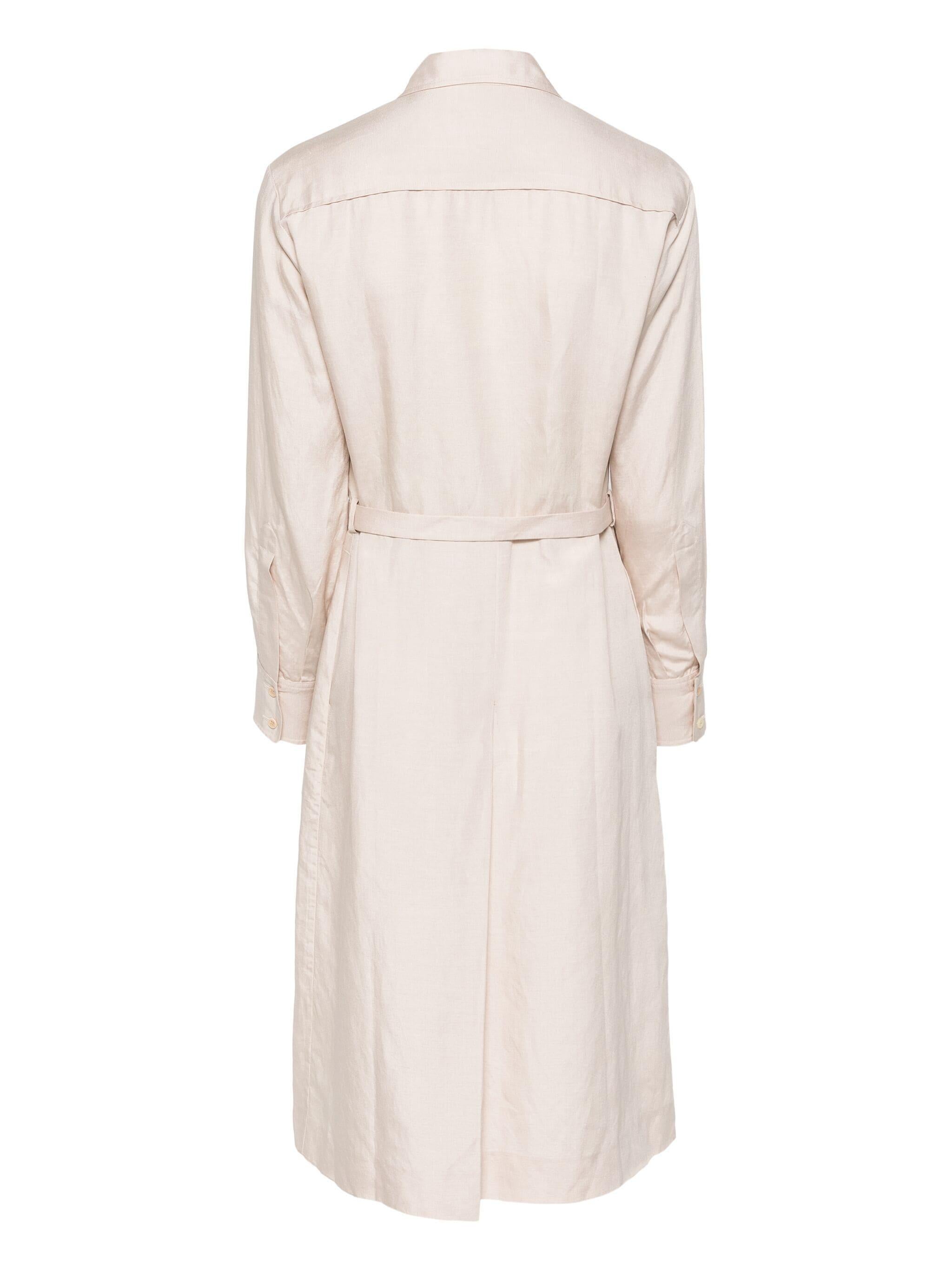 Yves Saint Laurent YSL Silk Beige Shirt Dress In Good Condition In Paris, FR