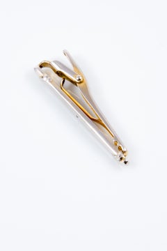 Yves Saint Laurent A Link Cassandre Silver Tone