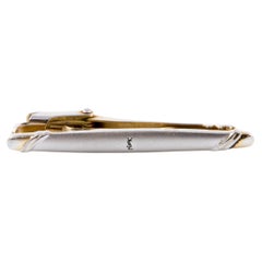 Yves Saint Laurent A Link Cassandre Silver Tone