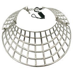 Used YVES SAINT LAURENT YSL Grid Choker Necklace