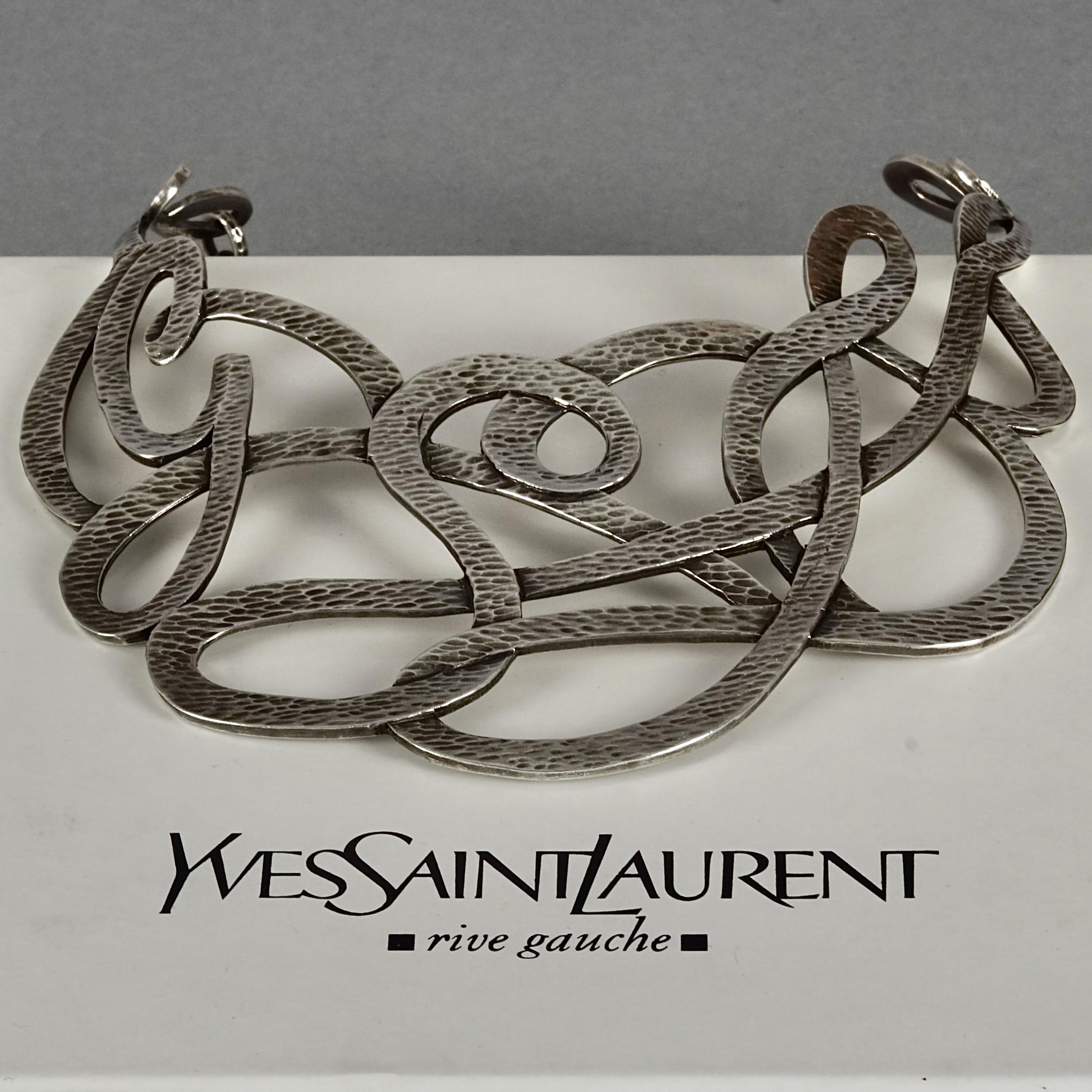 ysl silver necklace