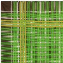 Yves Saint Laurent YSL écharpe en soie à carreaux écossais