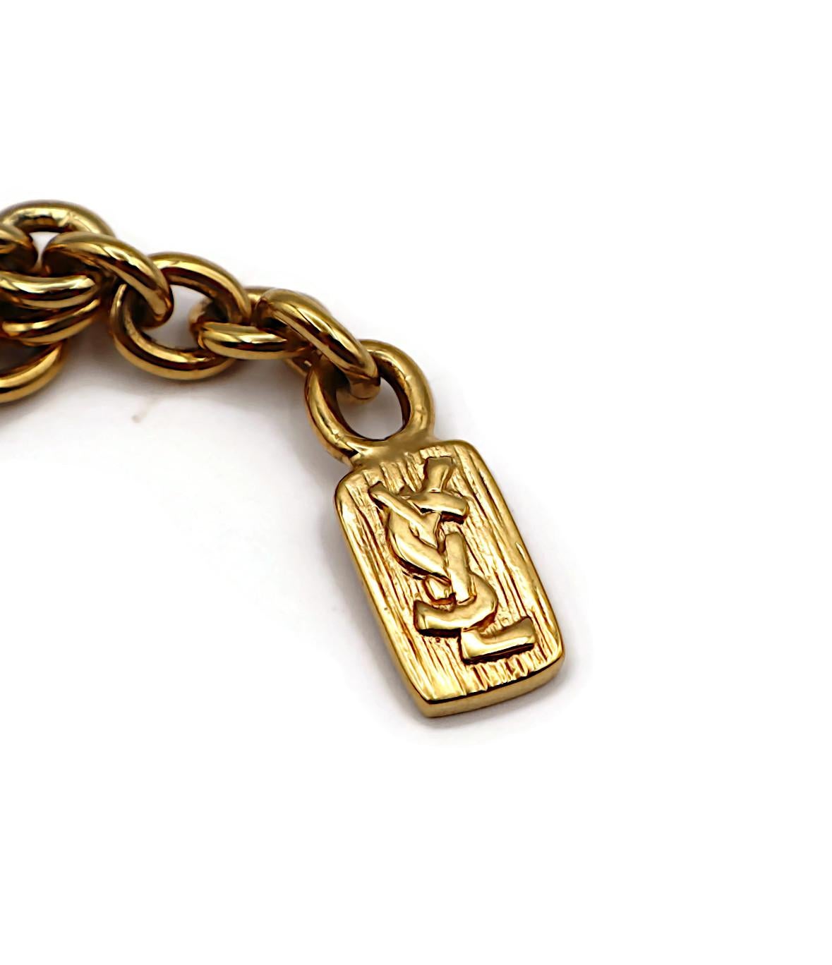 Yves Saint Laurent YSL Collana a due strati con medaglione etnico azteco a forma di disco in vendita 10