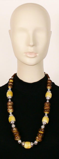 Yves Saint Laurent YSL Vintage 1970s Resin Necklace