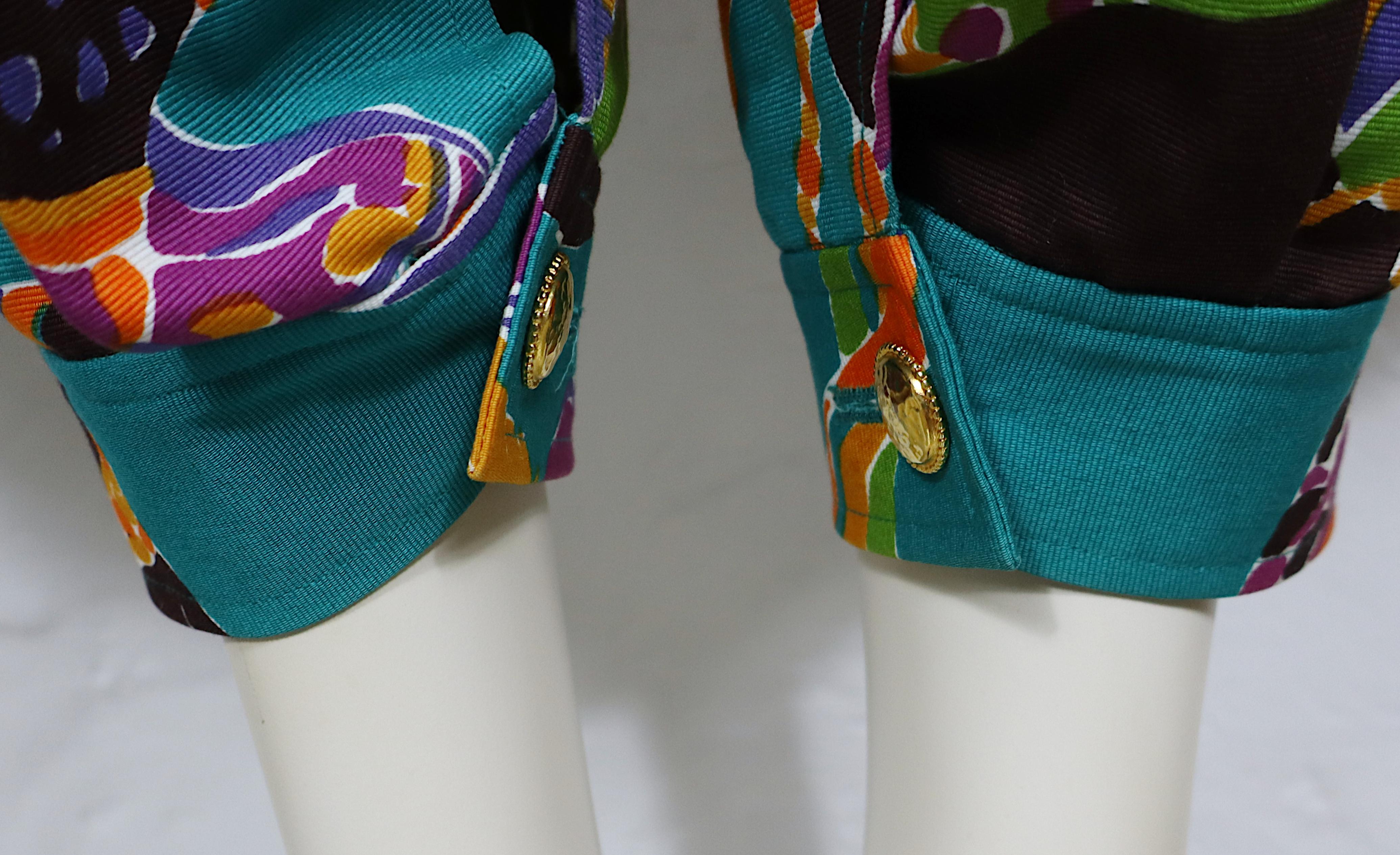 YVES SAINT LAURENT YSL Vintage 1991 Leon Bakst Print Haremshose im Angebot 5