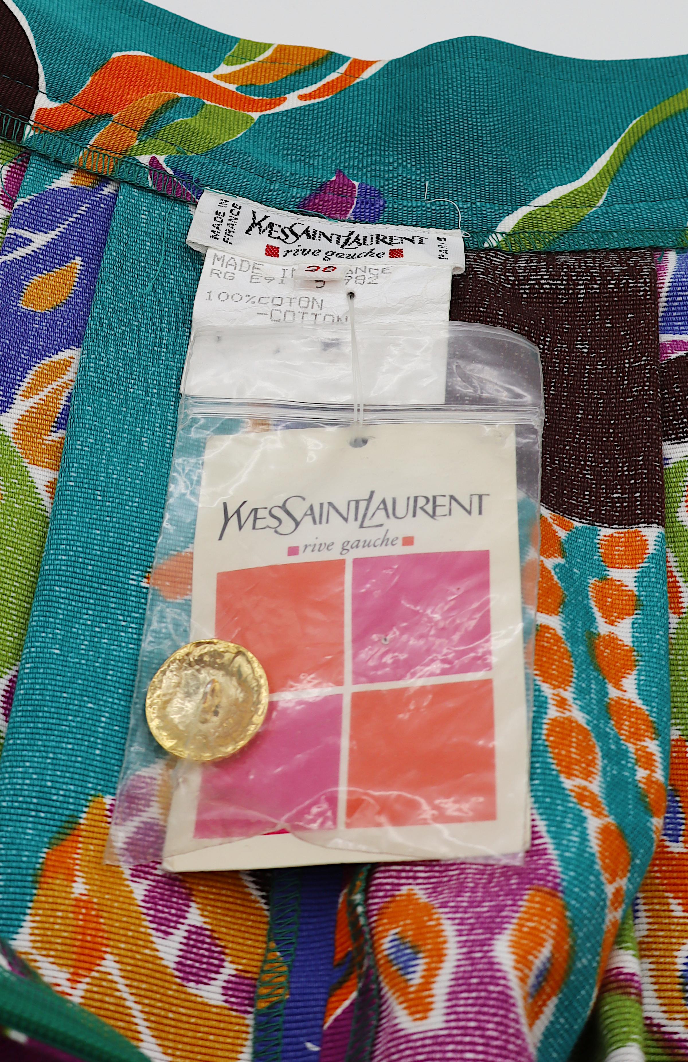 YVES SAINT LAURENT YSL Vintage 1991 Leon Bakst Print Haremshose im Angebot 7