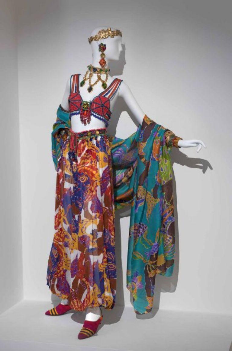 YVES SAINT LAURENT YSL Vintage 1991 Leon Bakst Print Haremshose im Zustand „Hervorragend“ im Angebot in Nice, FR