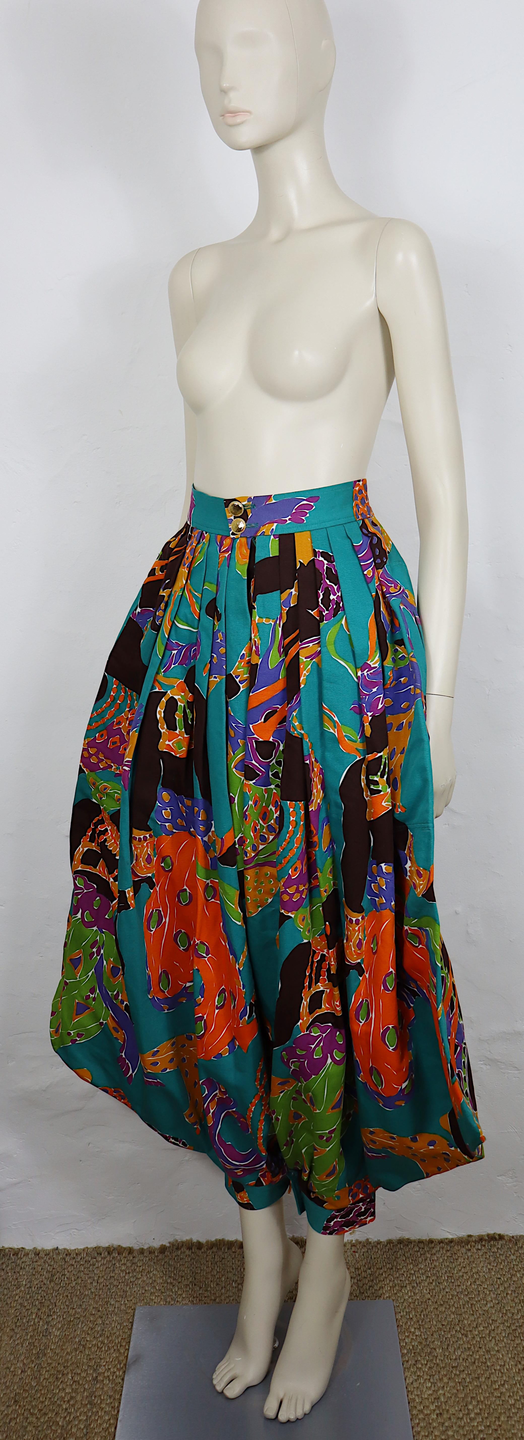 YVES SAINT LAURENT YSL Vintage 1991 Leon Bakst Print Haremshose Damen im Angebot