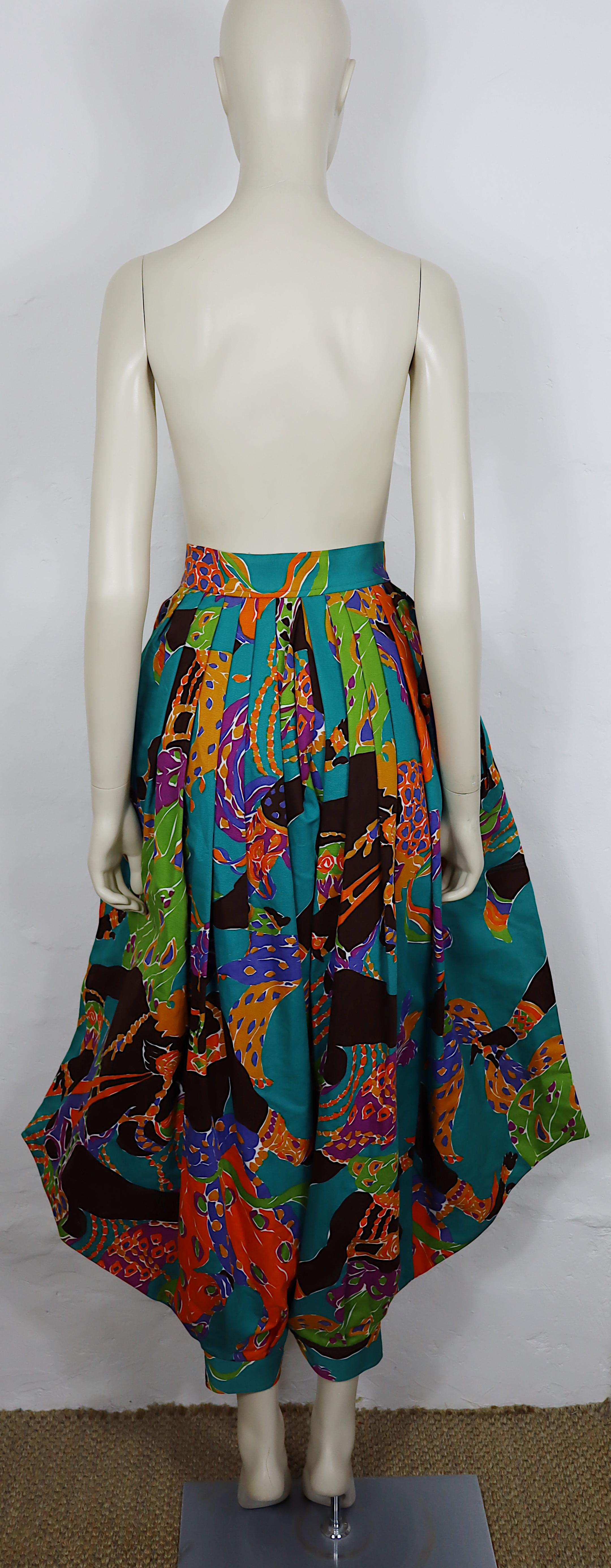 YVES SAINT LAURENT YSL Vintage 1991 Leon Bakst Print Haremshose im Angebot 2