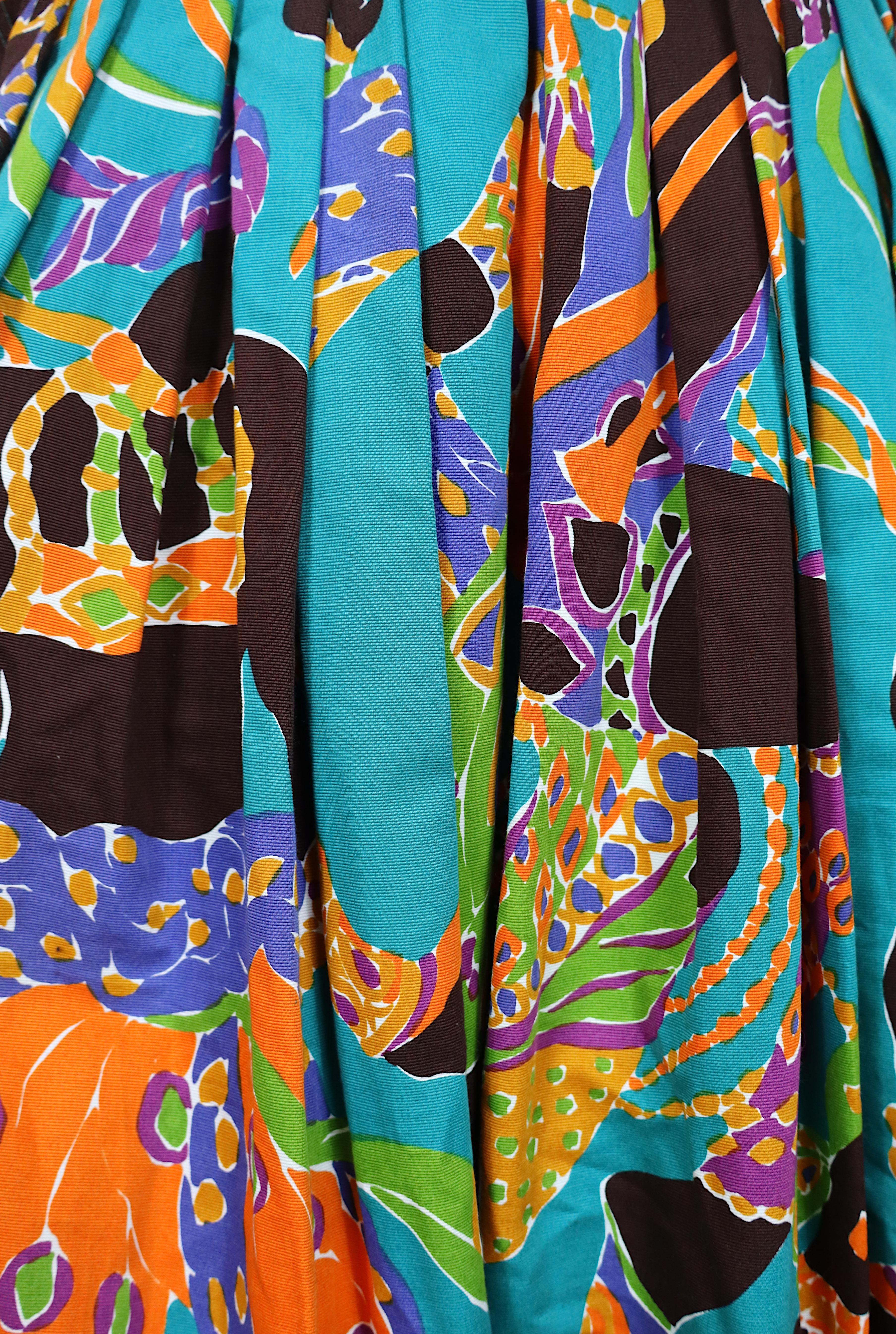 YVES SAINT LAURENT YSL Vintage 1991 Leon Bakst Print Haremshose im Angebot 3