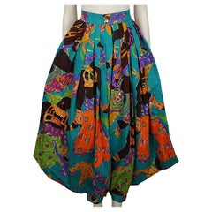 YVES SAINT LAURENT YSL Vintage 1991 Leon Bakst Print Harem Pants