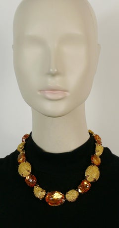 Yves Saint Laurent YSL Vintage Bernstein Harz Nugget Halskette