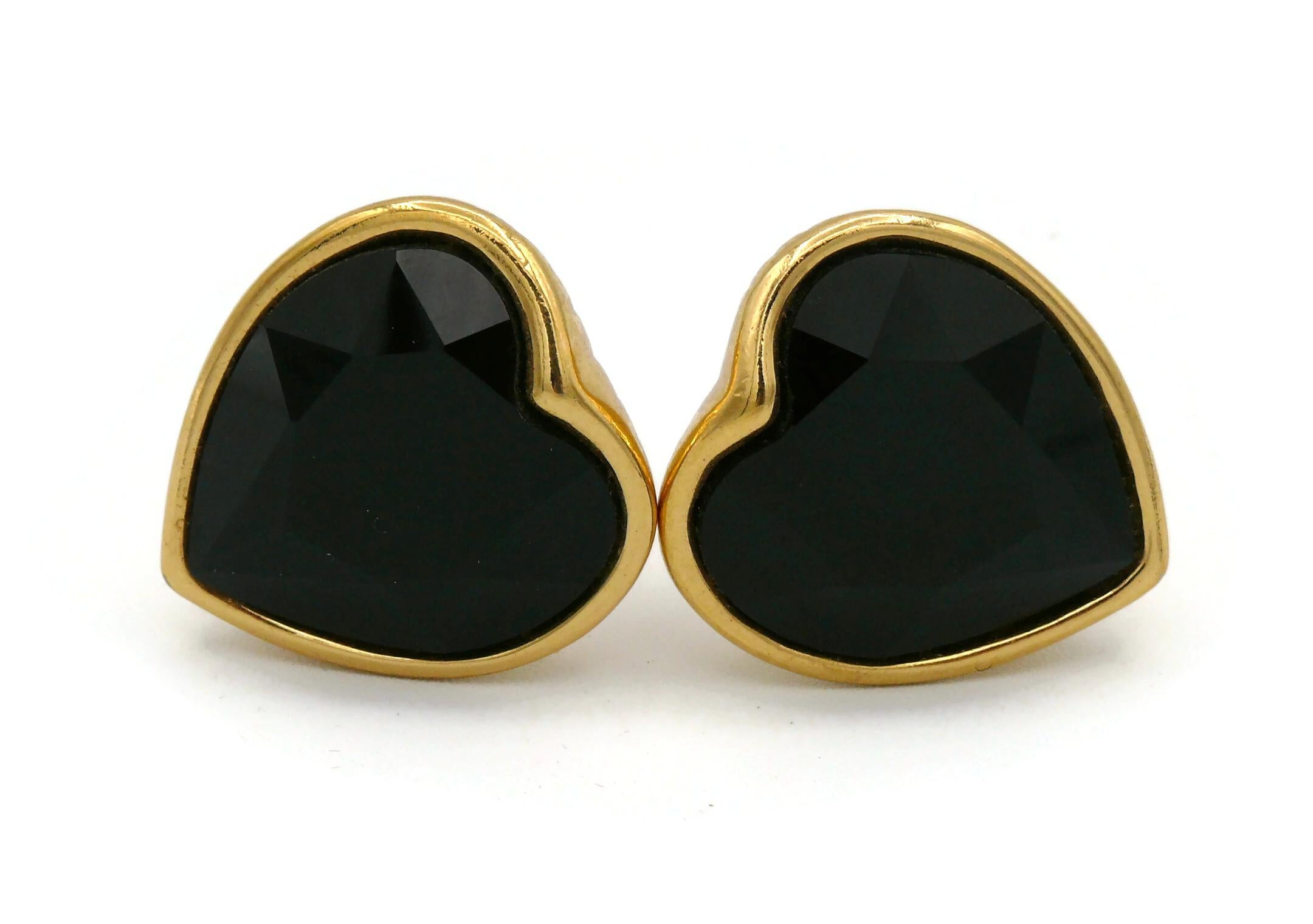 ysl earrings black
