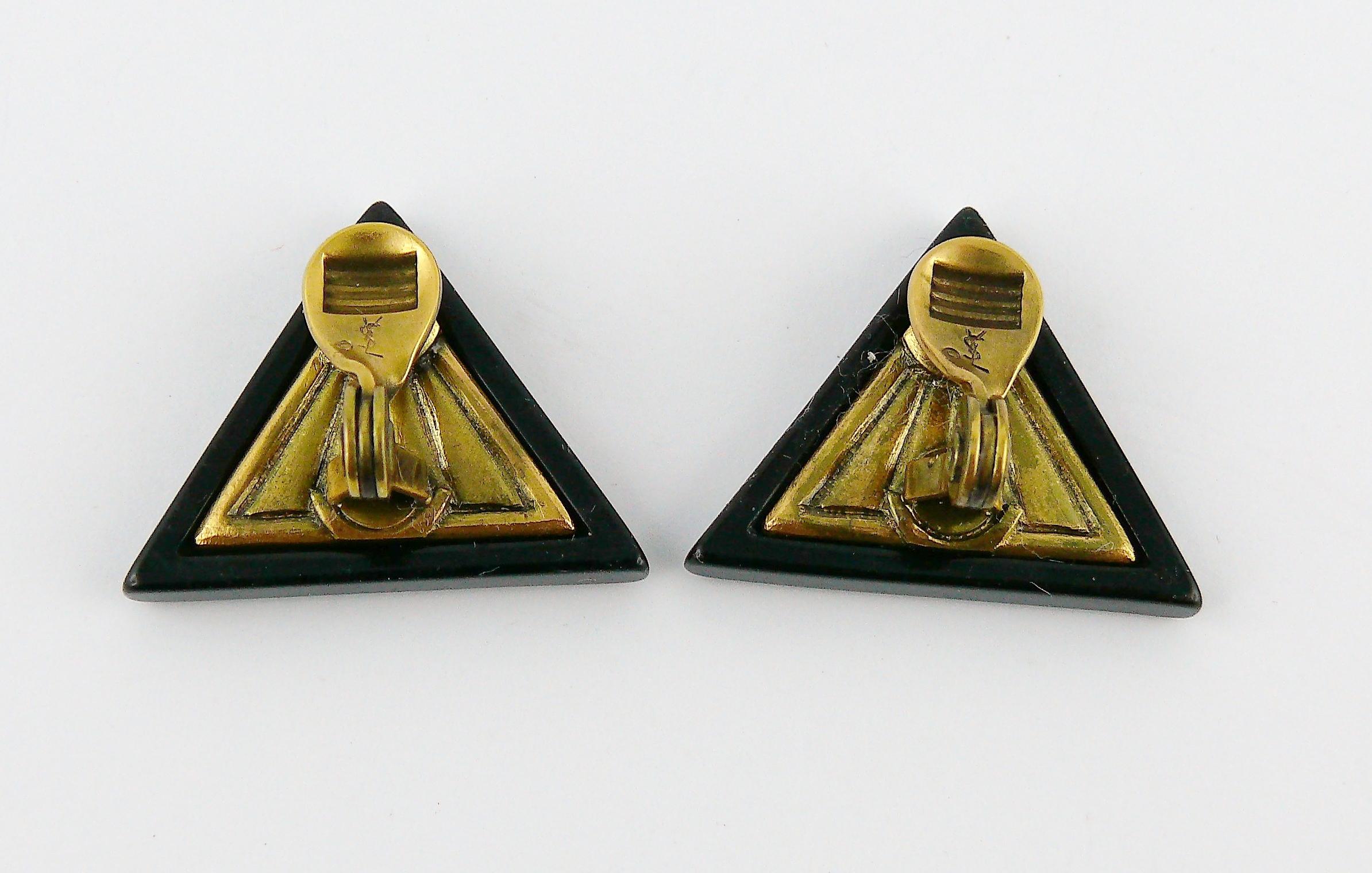 ysl earrings black
