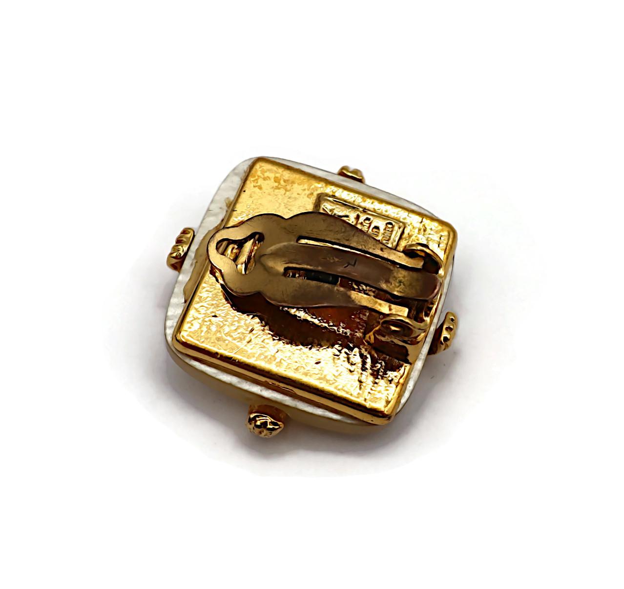 YVES SAINT LAURENT YSL Vintage Clip-On Earrings For Sale 7