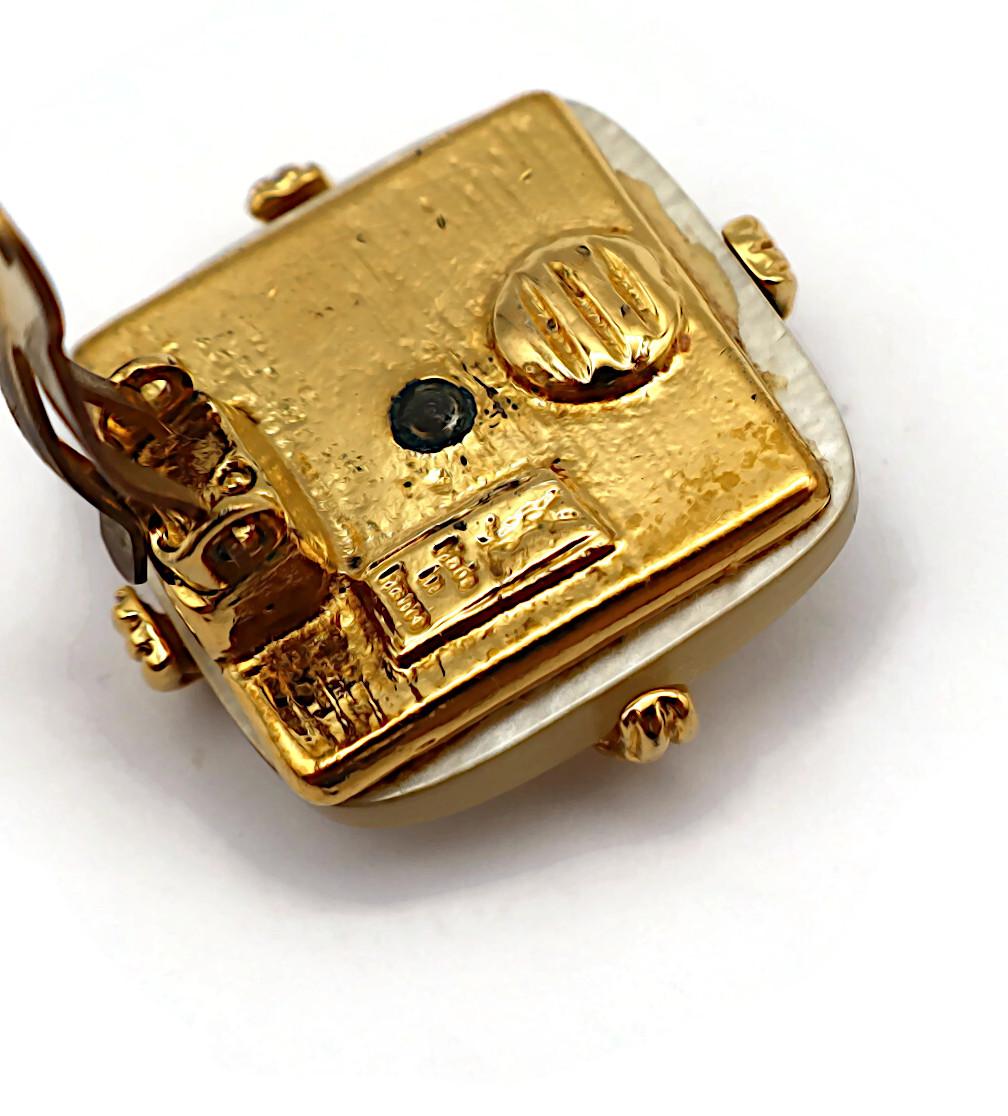 YVES SAINT LAURENT YSL Vintage Clip-On Earrings For Sale 9