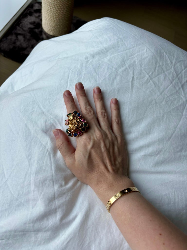 YVES SAINT LAURENT YSL Vintage Cocktail Ring For Sale at 1stDibs
